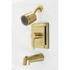 Kingston Brass KB4657DL Single-Handle Tub and Shower Faucet, Brushed Brass KB4657DL